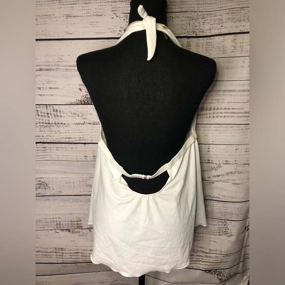 VENUS Goddess Enhancer White Swim Top Tankini size 14 NWOT - Picture 9 of 11